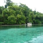 Paysage de la balade en bateau du Blue Lagon