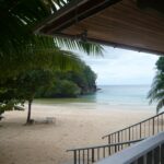 Vue sur la plage du Blue Lagon