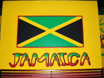 Drapeau Jamaïcain dans un bar