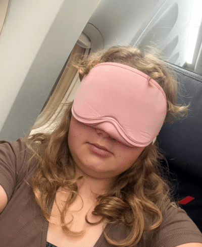 masque de nuit dans l'avion